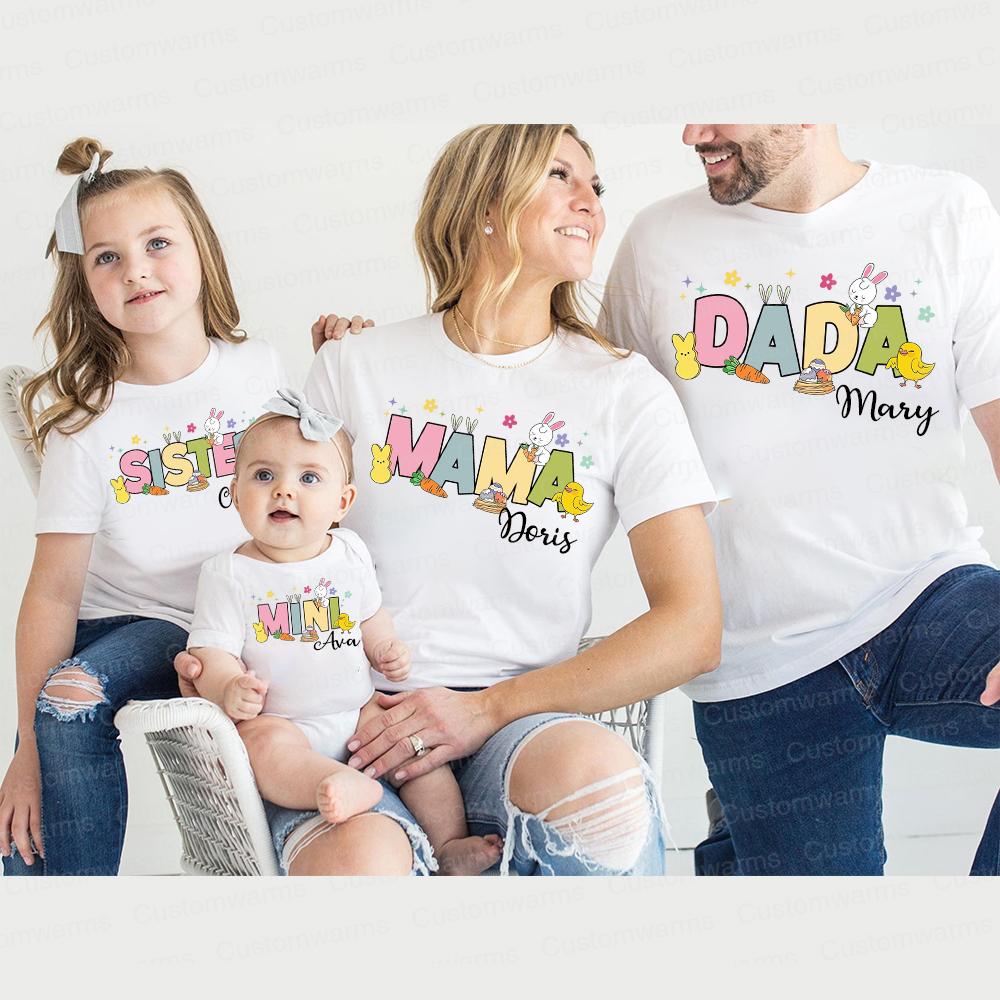 Personalized Family Happy Easter Matching Shirt | CWEaster56