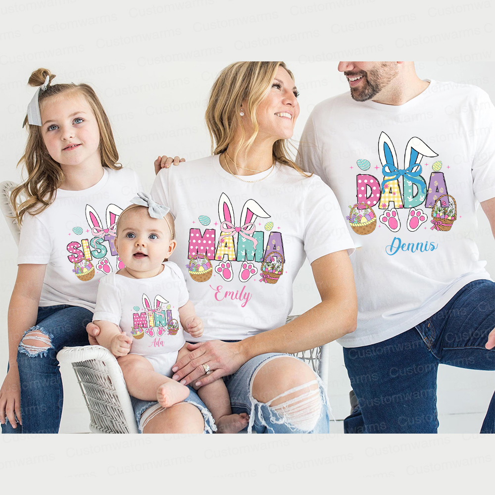 Personalized Family Happy Easter Matching Shirt | CWEaster54
