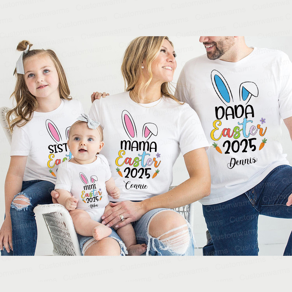 Personalized Family Happy Easter Matching Shirt | CWEaster57