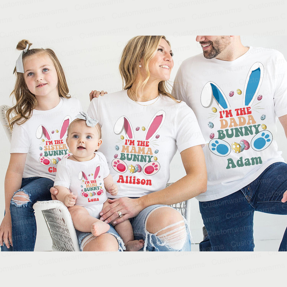Personalized Family Happy Easter Matching Shirt | CWEaster59
