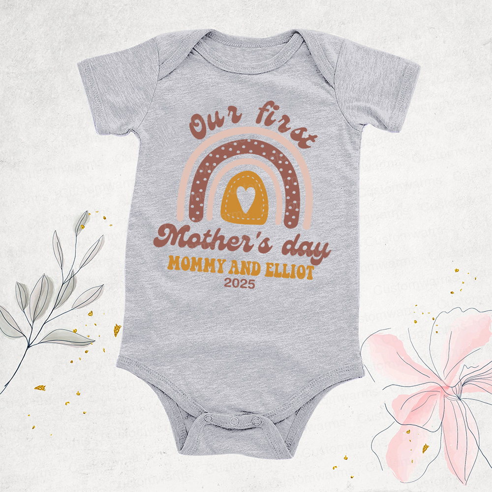 Personalized First Mother's Day Mommy and Baby Outfit | CWFamily31