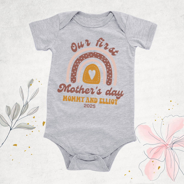 Personalized First Mother's Day Mommy and Baby Outfit | CWFamily31