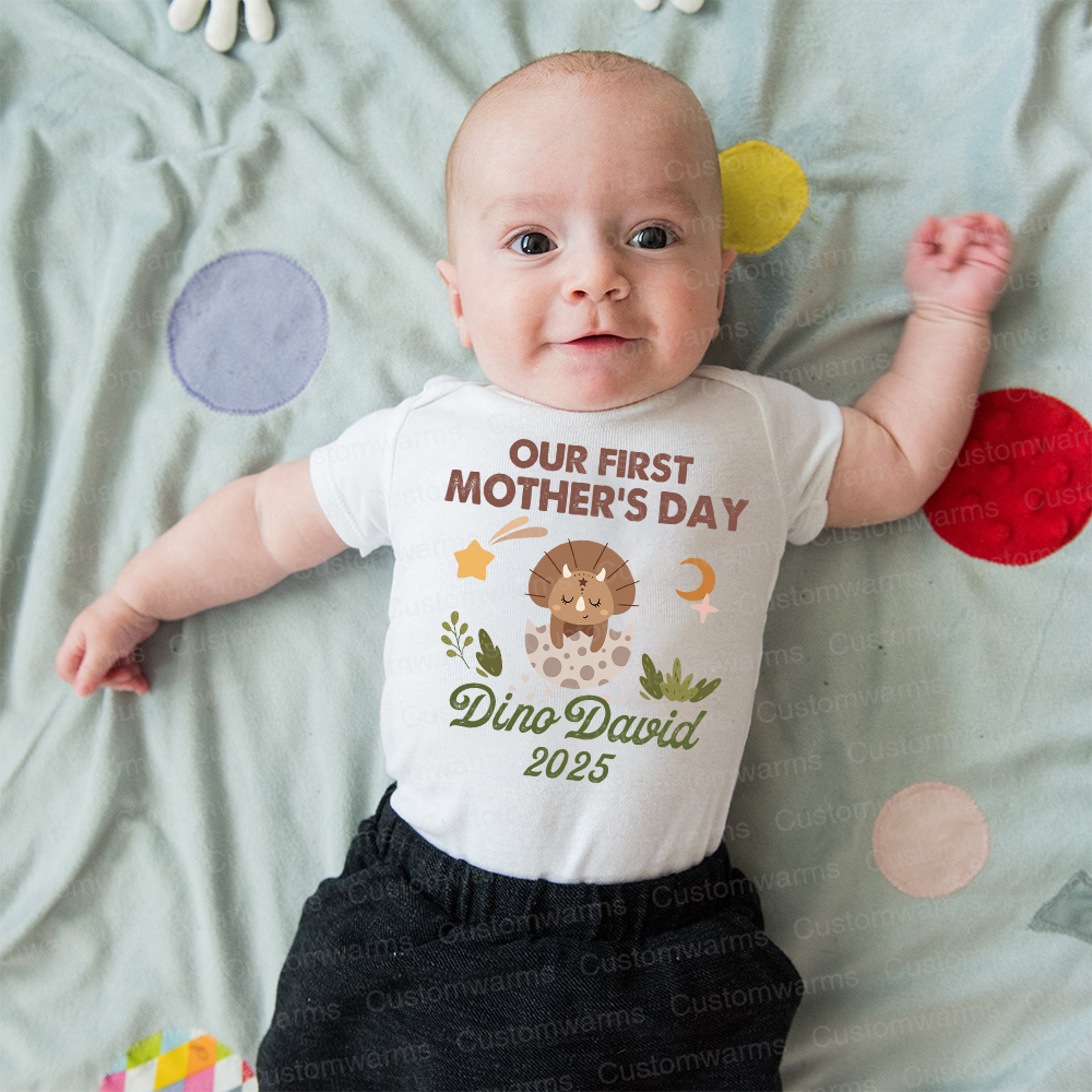 Personalized First Mother's Day Mommy and Baby Outfit | CWFamily32