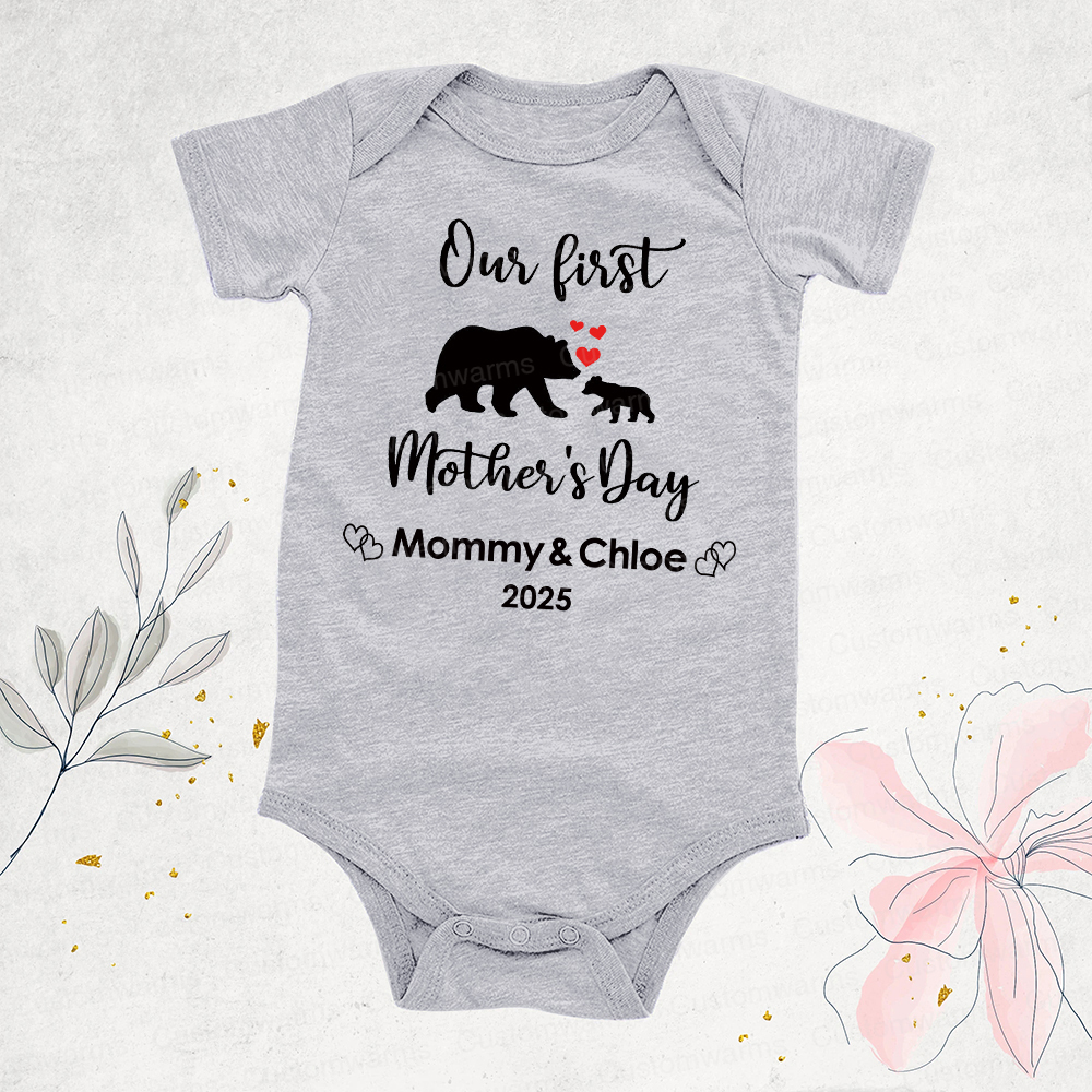 Personalized First Mother's Day Mommy and Baby Outfit | CWFamily19