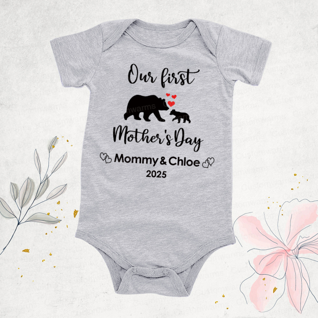 Personalized First Mother's Day Mommy and Baby Outfit | CWFamily19