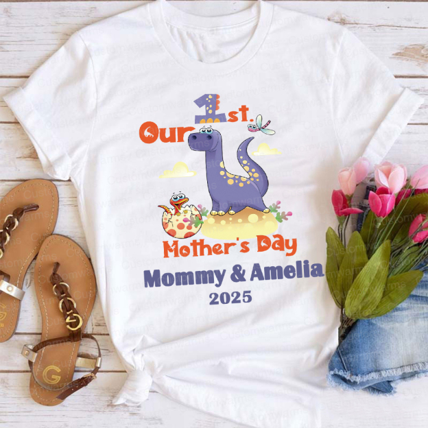 Personalized First Mother's Day Mommy and Baby Outfit | CWFamily36