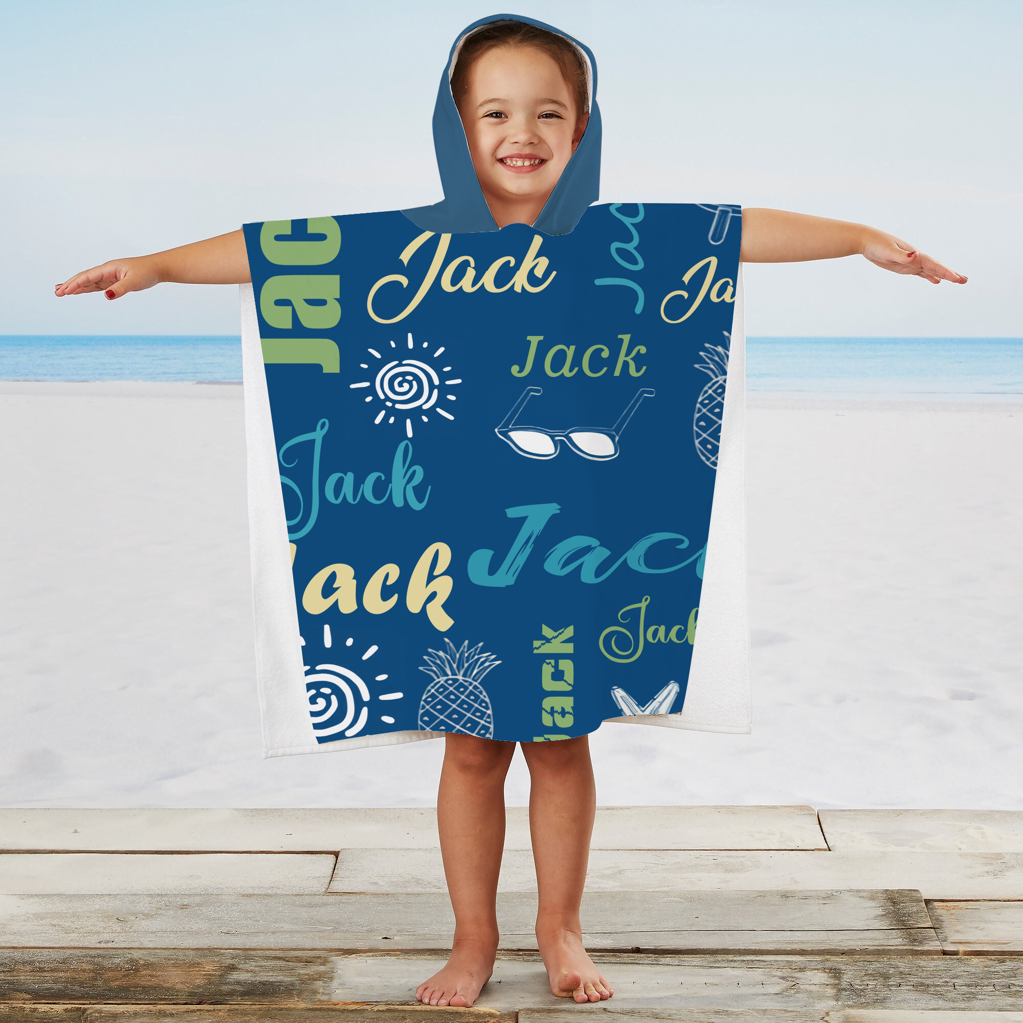 Personalized Hooded Beach Towel for Summer & Beach | CWHTowel01