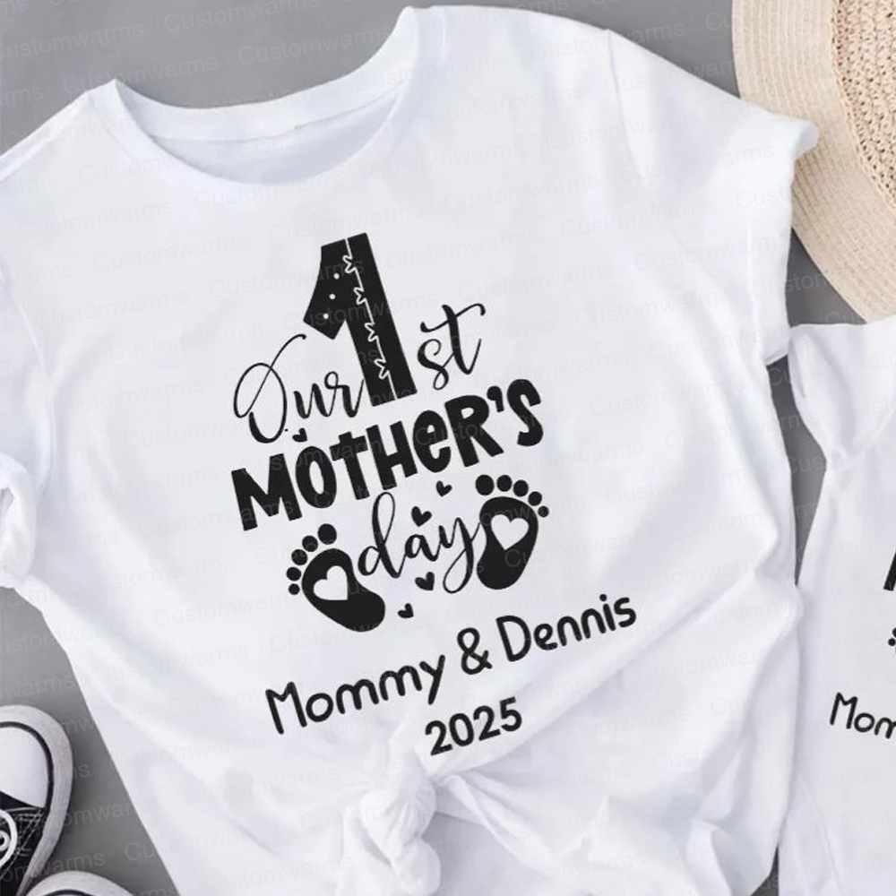 Personalized First Mother's Day Mommy and Baby Outfit | CWFamily20