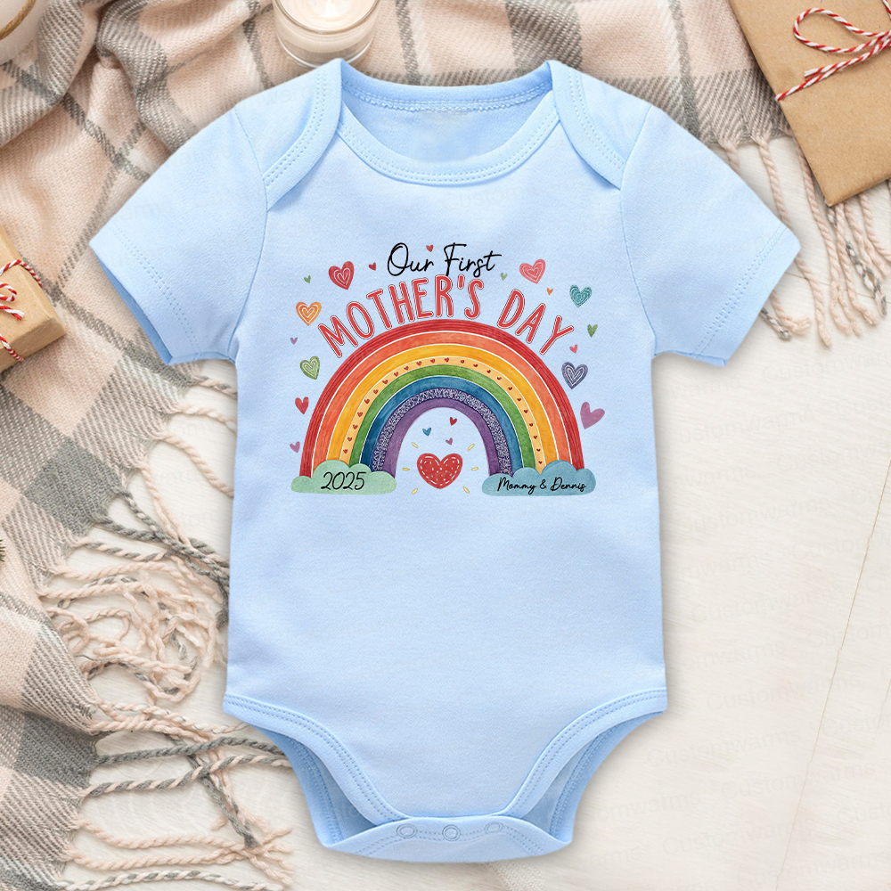 Personalized First Mother's Day Mommy and Baby Outfit | CWFamily21