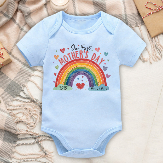 Personalized First Mother's Day Mommy and Baby Outfit | CWFamily21