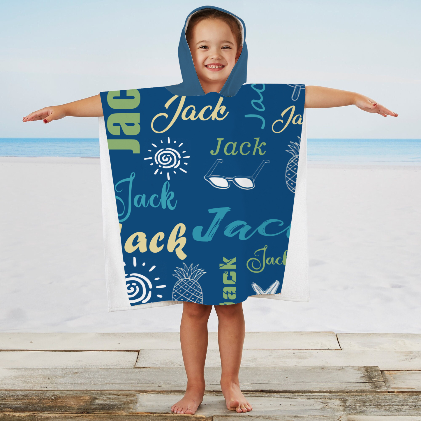 Personalized Hooded Beach Towel for Summer & Beach | CWHTowel01