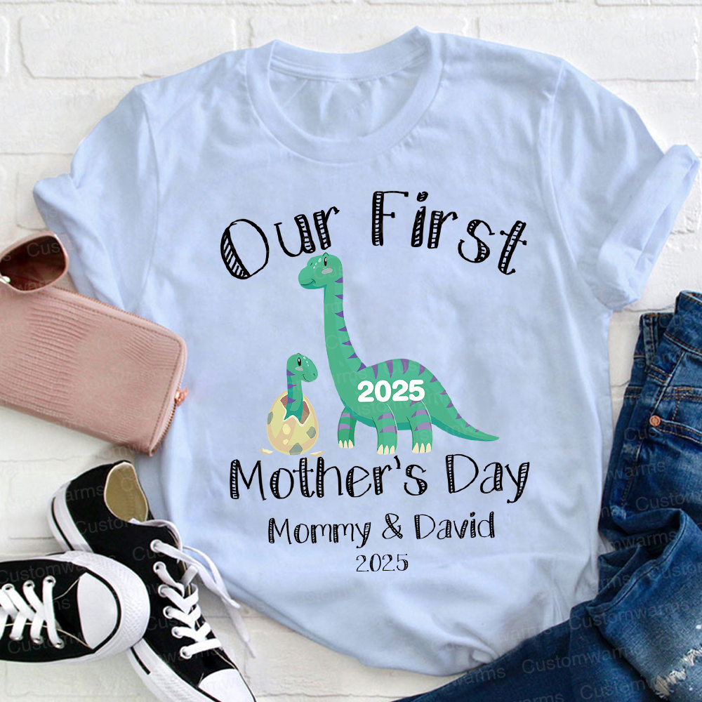 Personalized First Mother's Day Mommy and Baby Outfit | CWFamily27