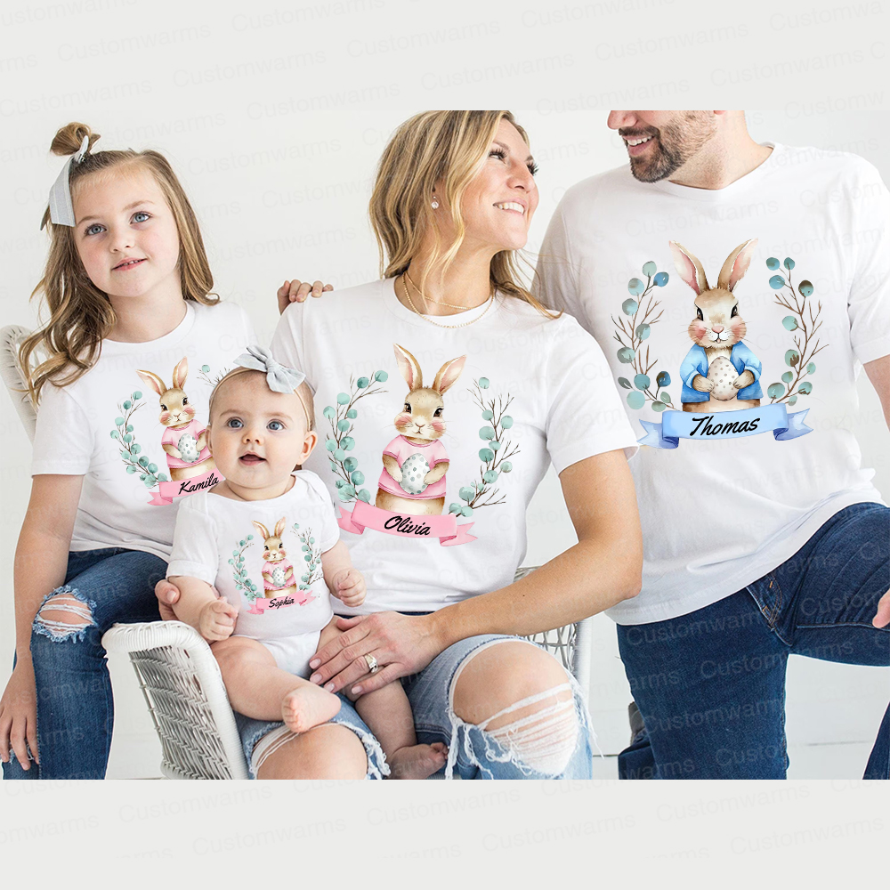 Personalized Family Happy Easter Matching Shirt | CWEaster61