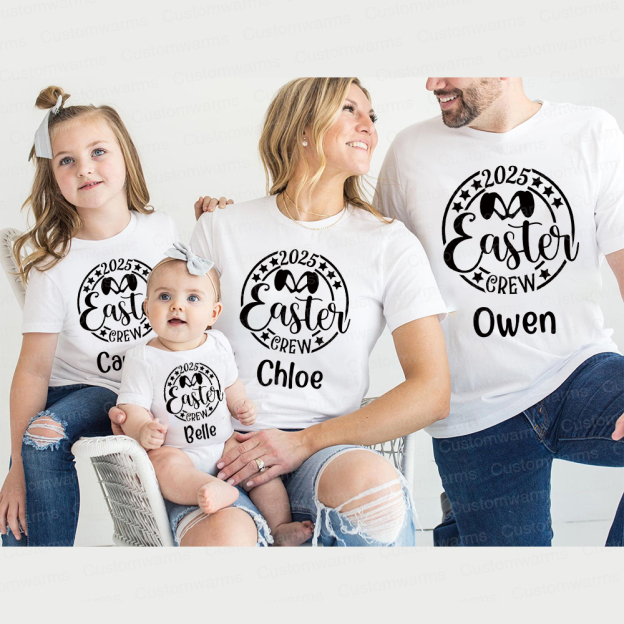 Personalized Family Happy Easter Matching Shirt | CWEaster62