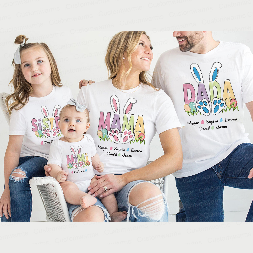 Personalized Family Happy Easter Matching Shirt | CWEaster64
