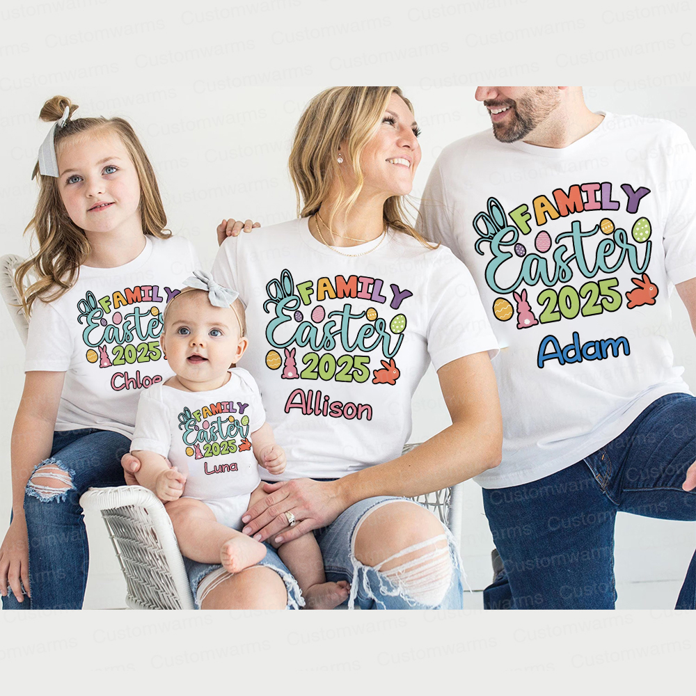 Personalized Family Happy Easter Matching Shirt | CWEaster65