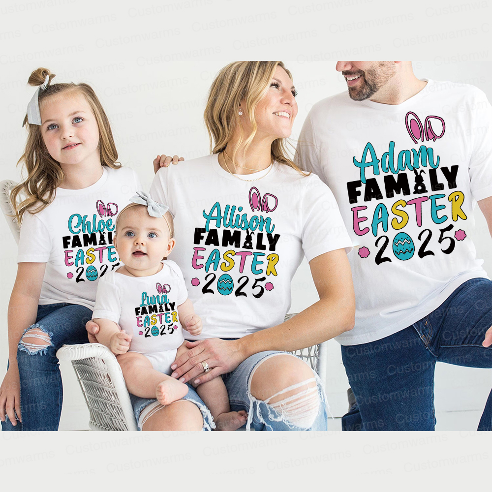 Personalized Family Happy Easter Matching Shirt | CWEaster66