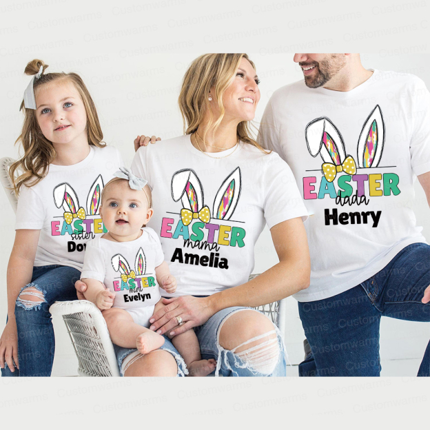 Personalized Family Happy Easter Matching Shirt | CWEaster67