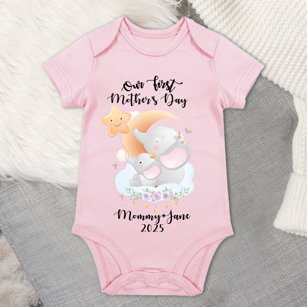Personalized First Mother's Day Mommy and Baby Outfit | CWFamily41