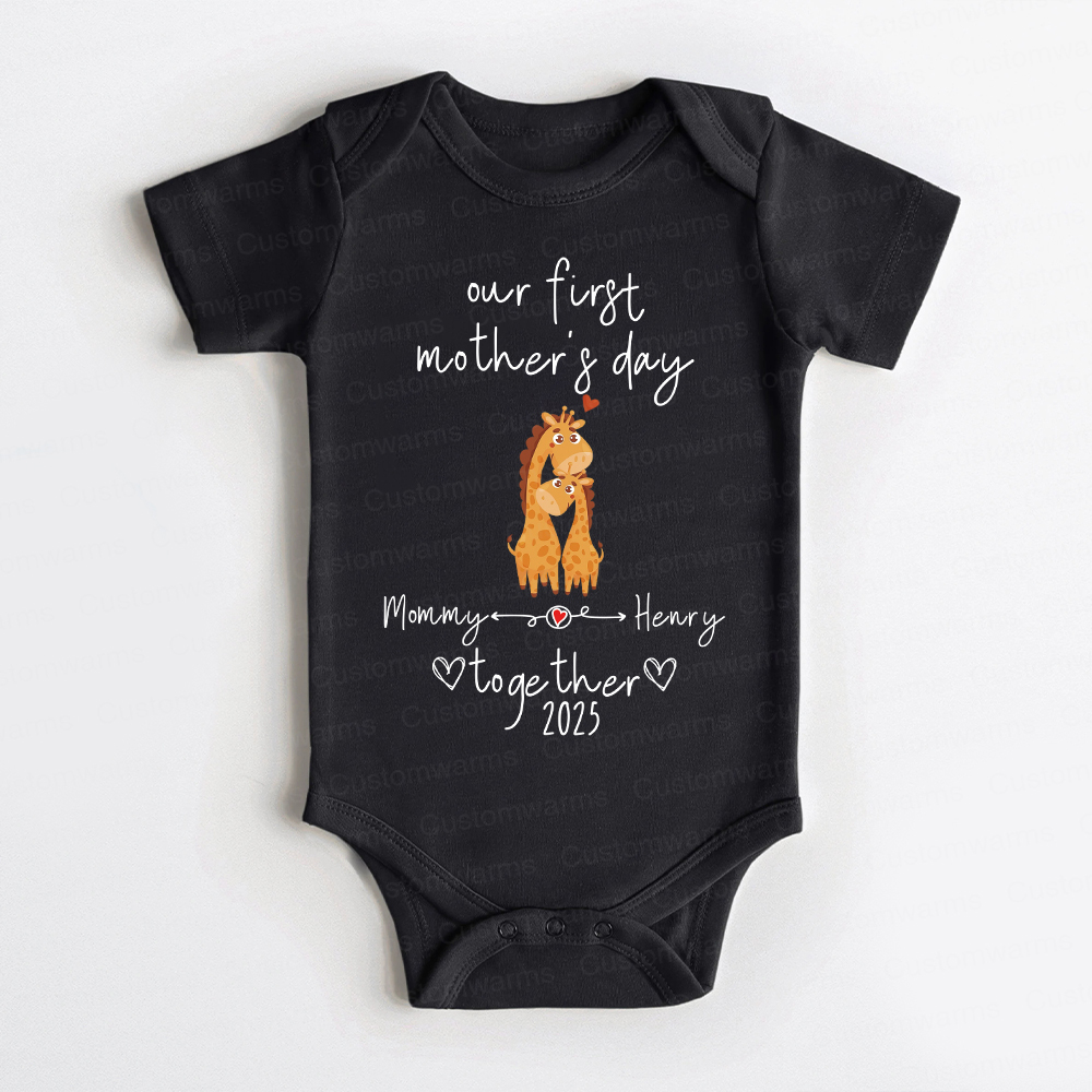 Personalized First Mother's Day Mommy and Baby Outfit | CWFamily43