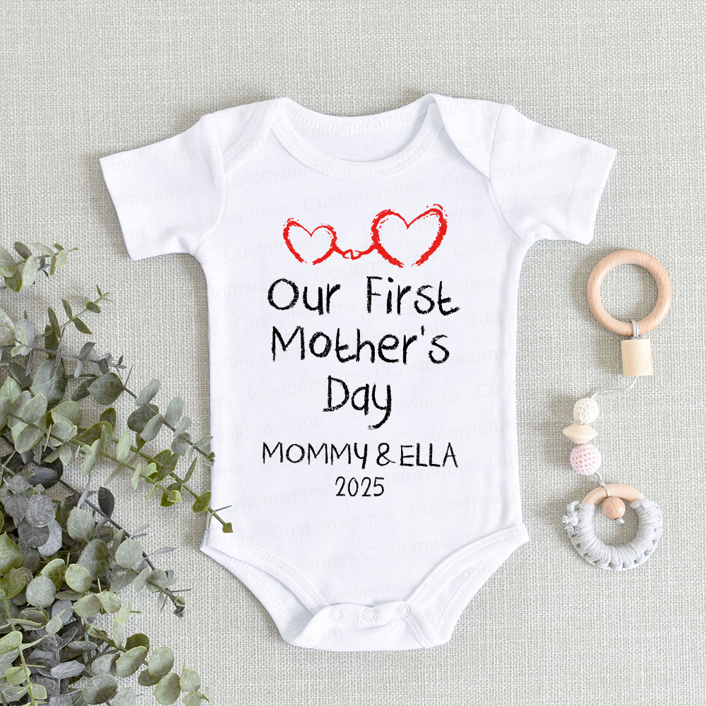 Personalized First Mother's Day Mommy and Baby Outfit | CWFamily44