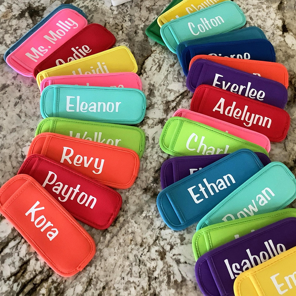 Personalized Icy Frozen Yogurt Popsicle Holder | CWBeach179