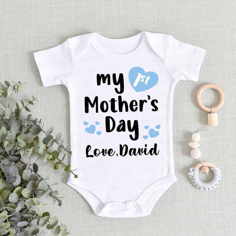 Personalized First Mother's Day Mommy and Baby Outfit | CWFamily49