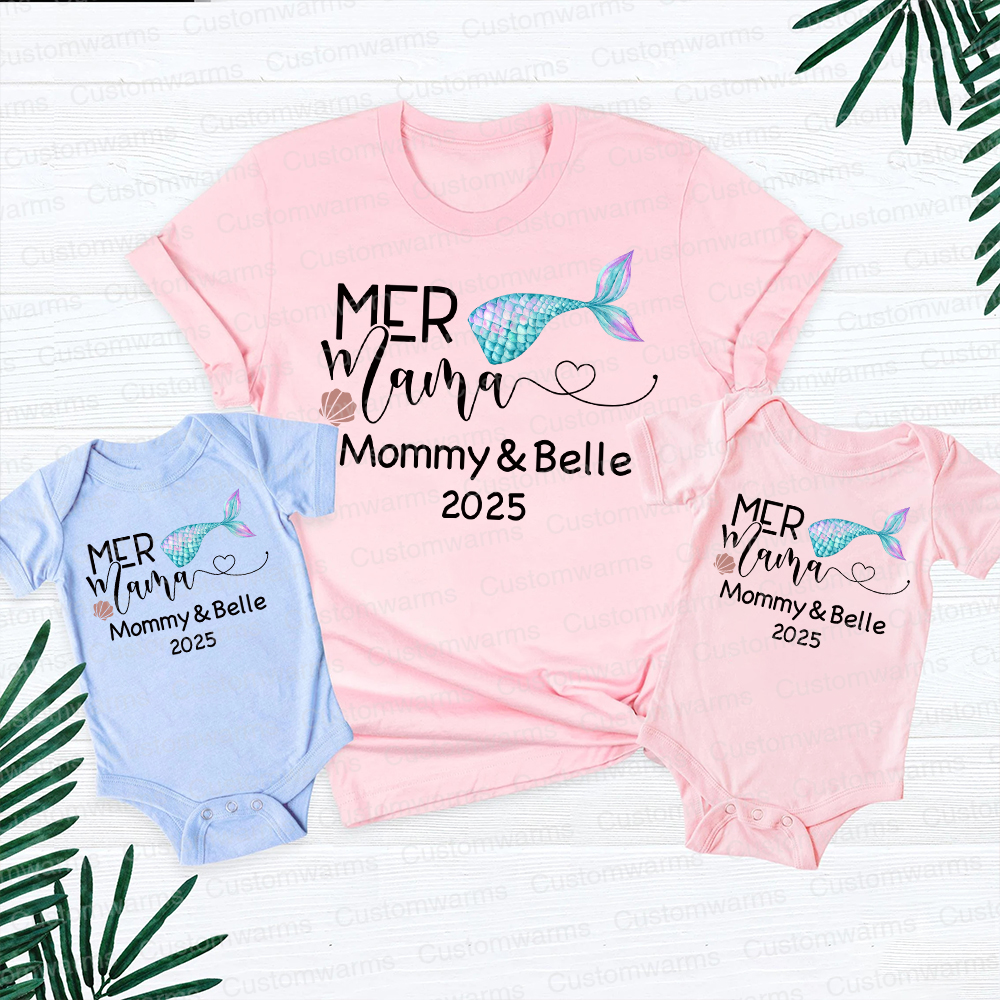 Personalized First Mother's Day Mommy and Baby Outfit | CWFamily52