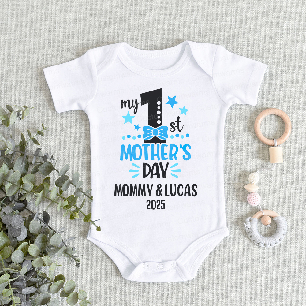 Personalized First Mother's Day Mommy and Baby Outfit | CWFamily53