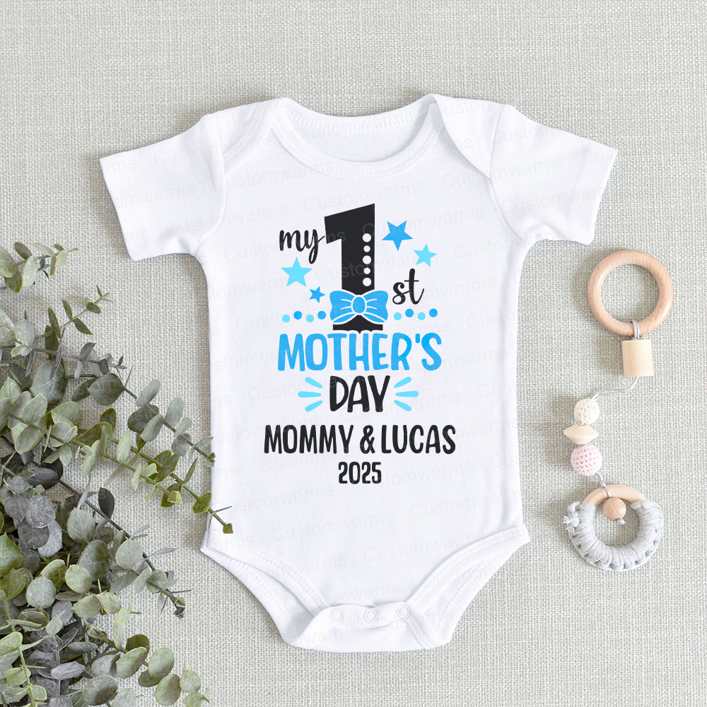 Personalized First Mother's Day Mommy and Baby Outfit | CWFamily53