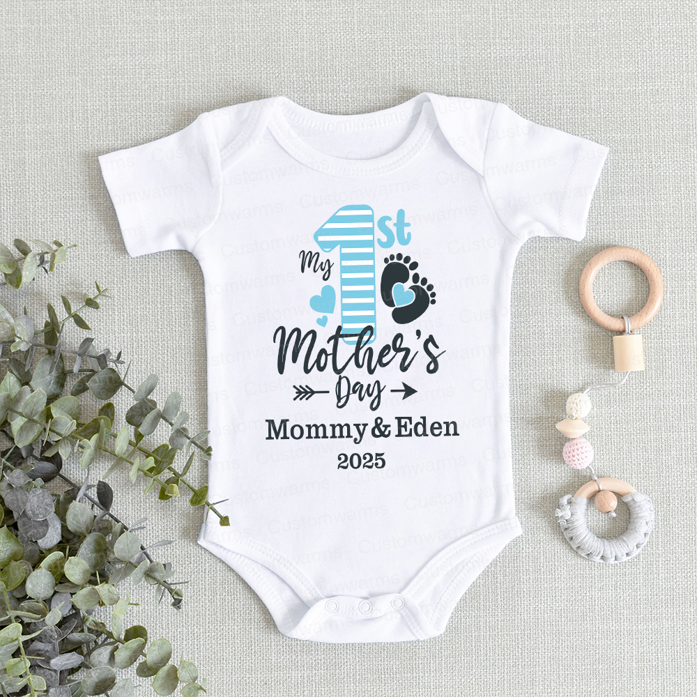 Personalized First Mother's Day Mommy and Baby Outfit | CWFamily54