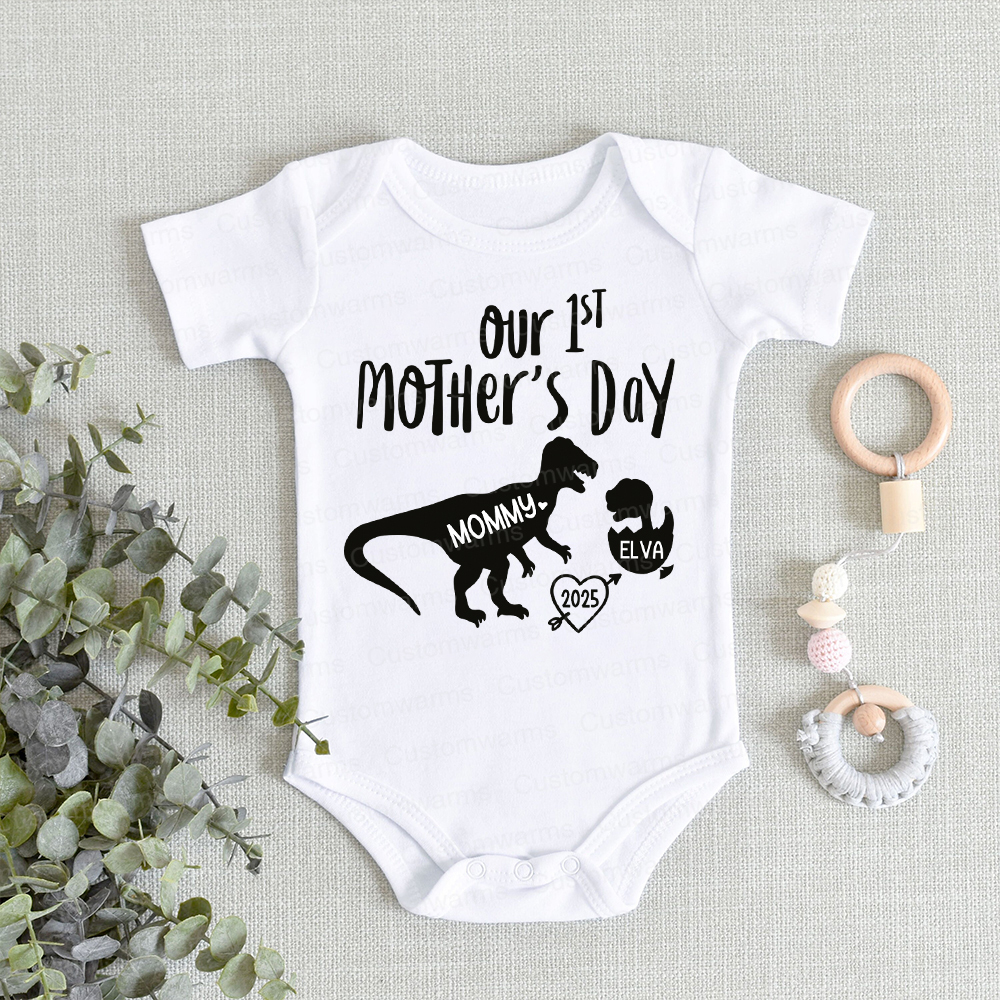 Personalized First Mother's Day Mommy and Baby Outfit | CWFamily55