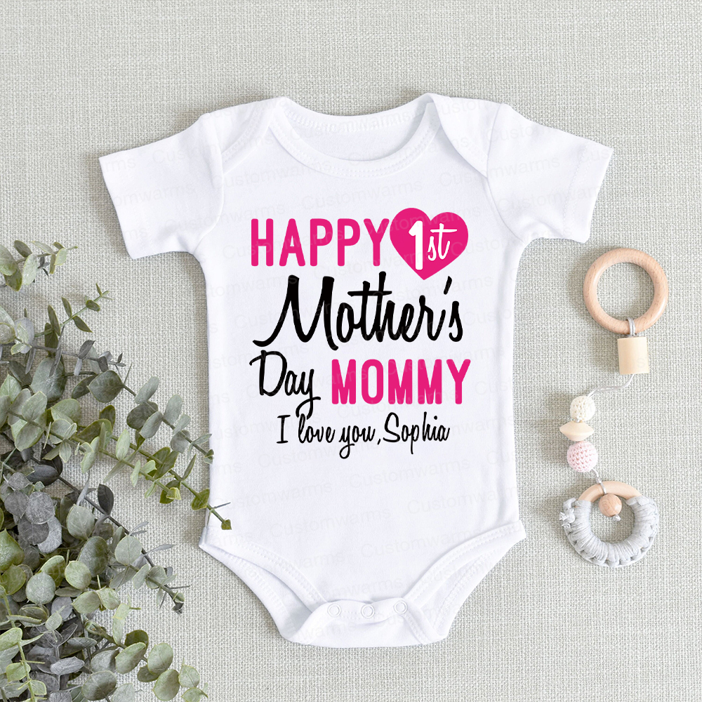 Personalized First Mother's Day Mommy and Baby Outfit | CWFamily56