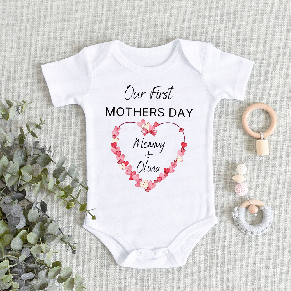 Personalized First Mother's Day Mommy and Baby Outfit | CWFamily59