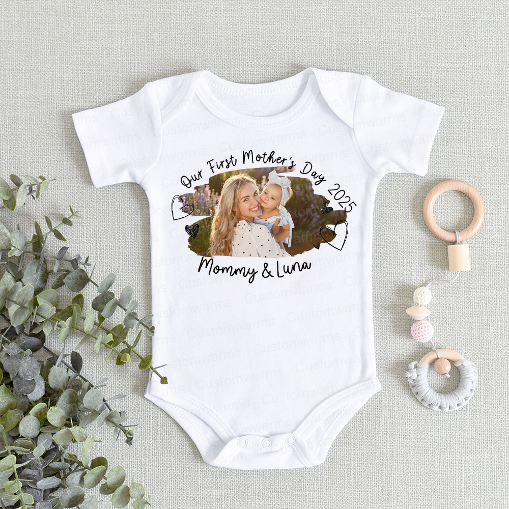 Personalized First Mother's Day Mommy and Baby Outfit | CWFamily60