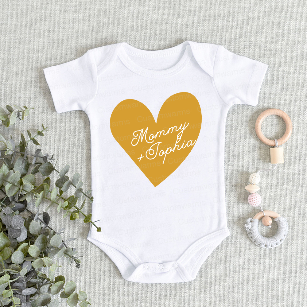 Personalized First Mother's Day Mommy and Baby Outfit | CWFamily62