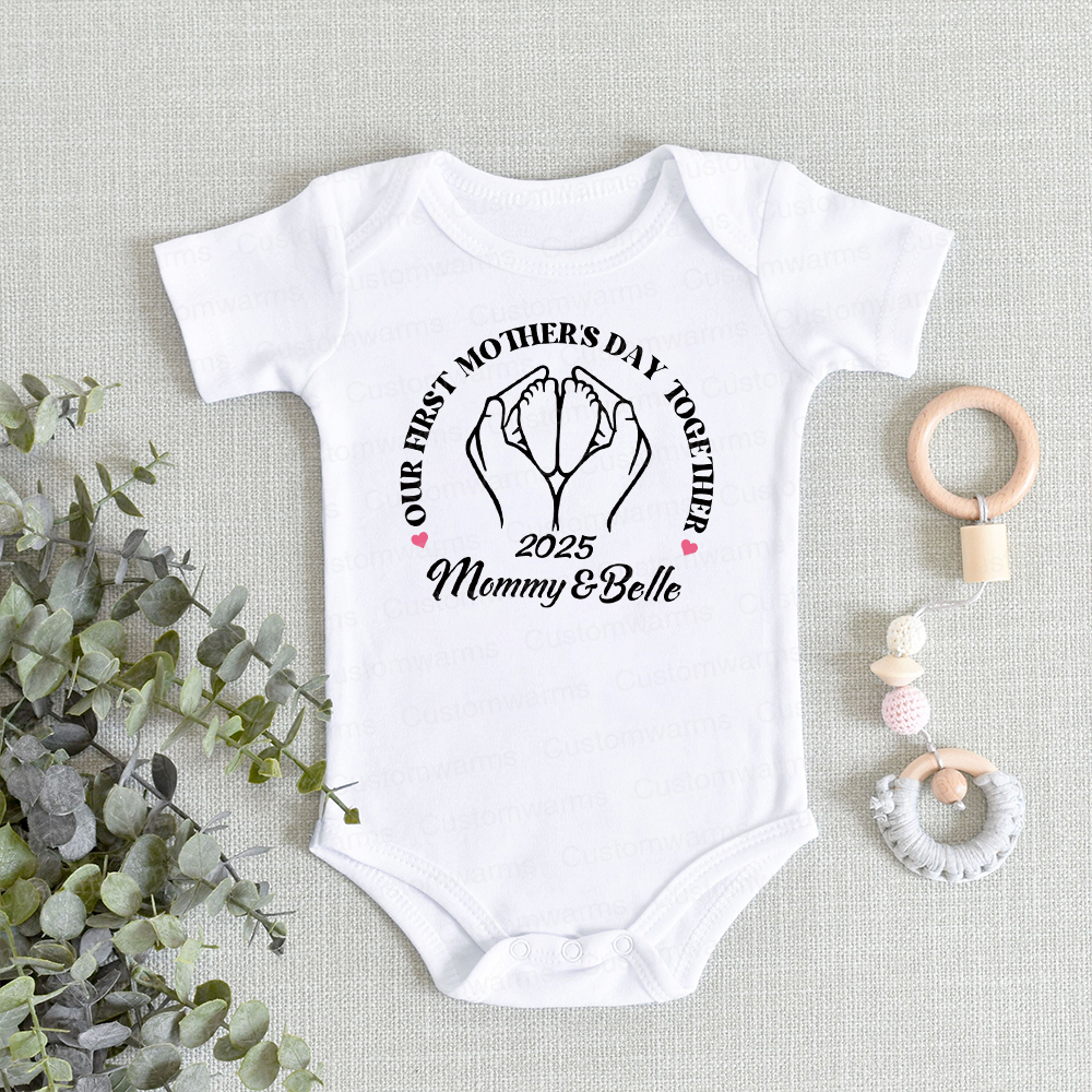 Personalized First Mother's Day Mommy and Baby Outfit | CWFamily63