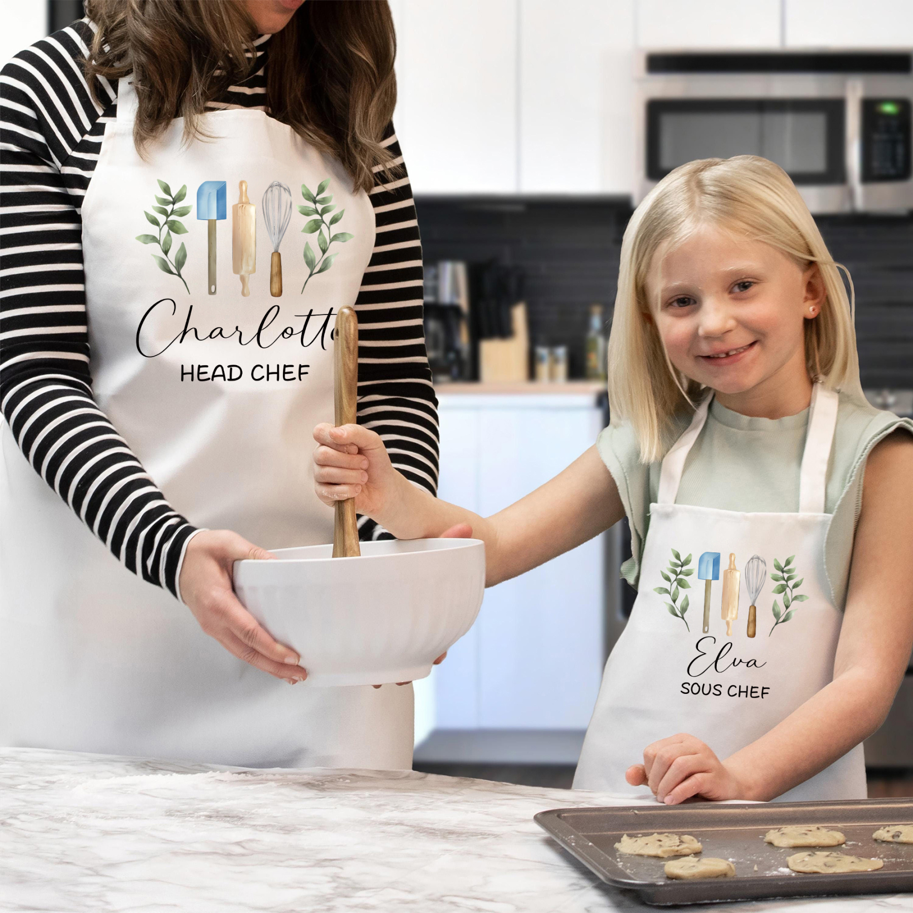 Personalised Waterproof Matching Family Apron | Apron36