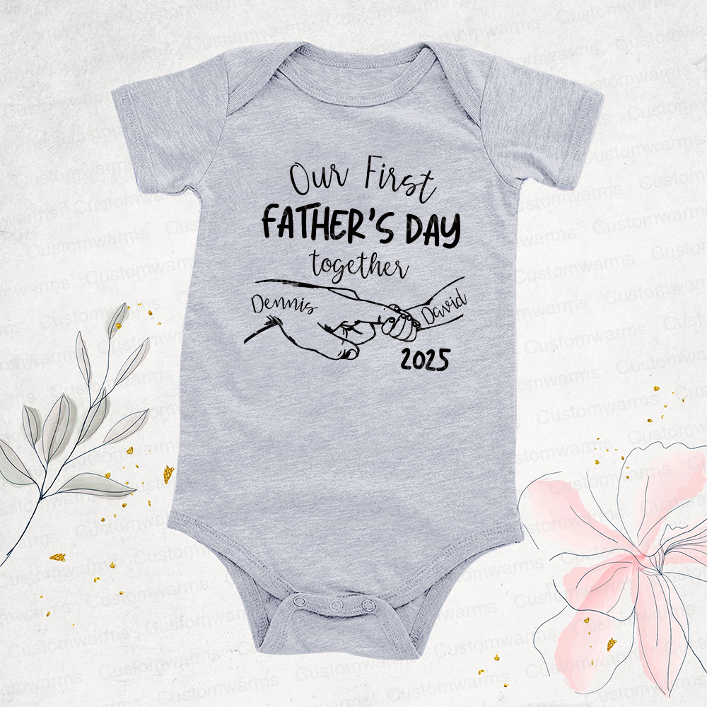 Personalized First Father's Day Daddy and Baby Outfit | CWFamily66