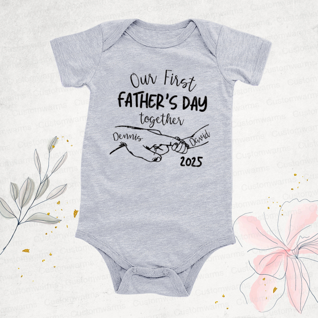 Personalized First Father's Day Daddy and Baby Outfit | CWFamily66