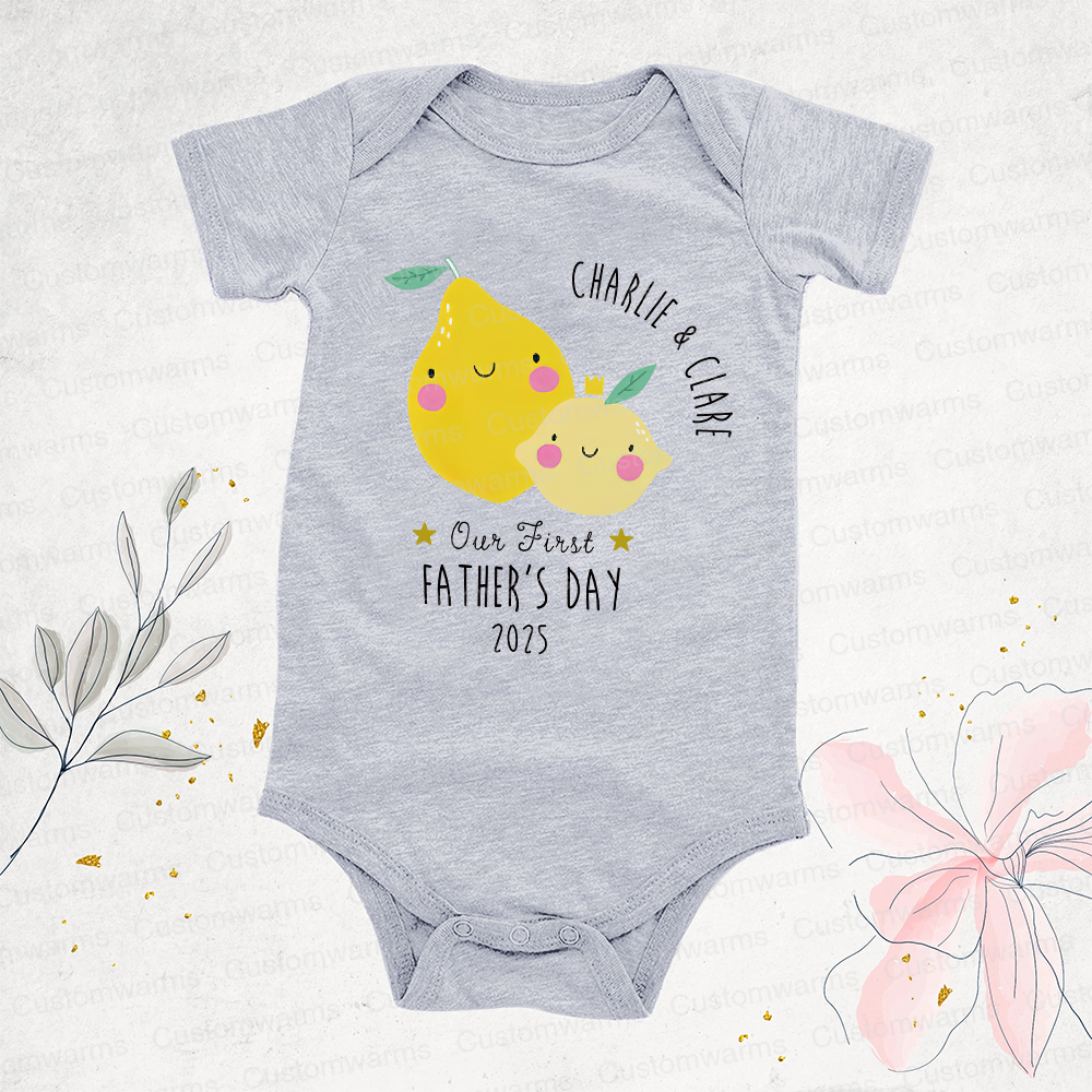 Personalized First Father's Day Daddy and Baby Outfit | CWFamily69