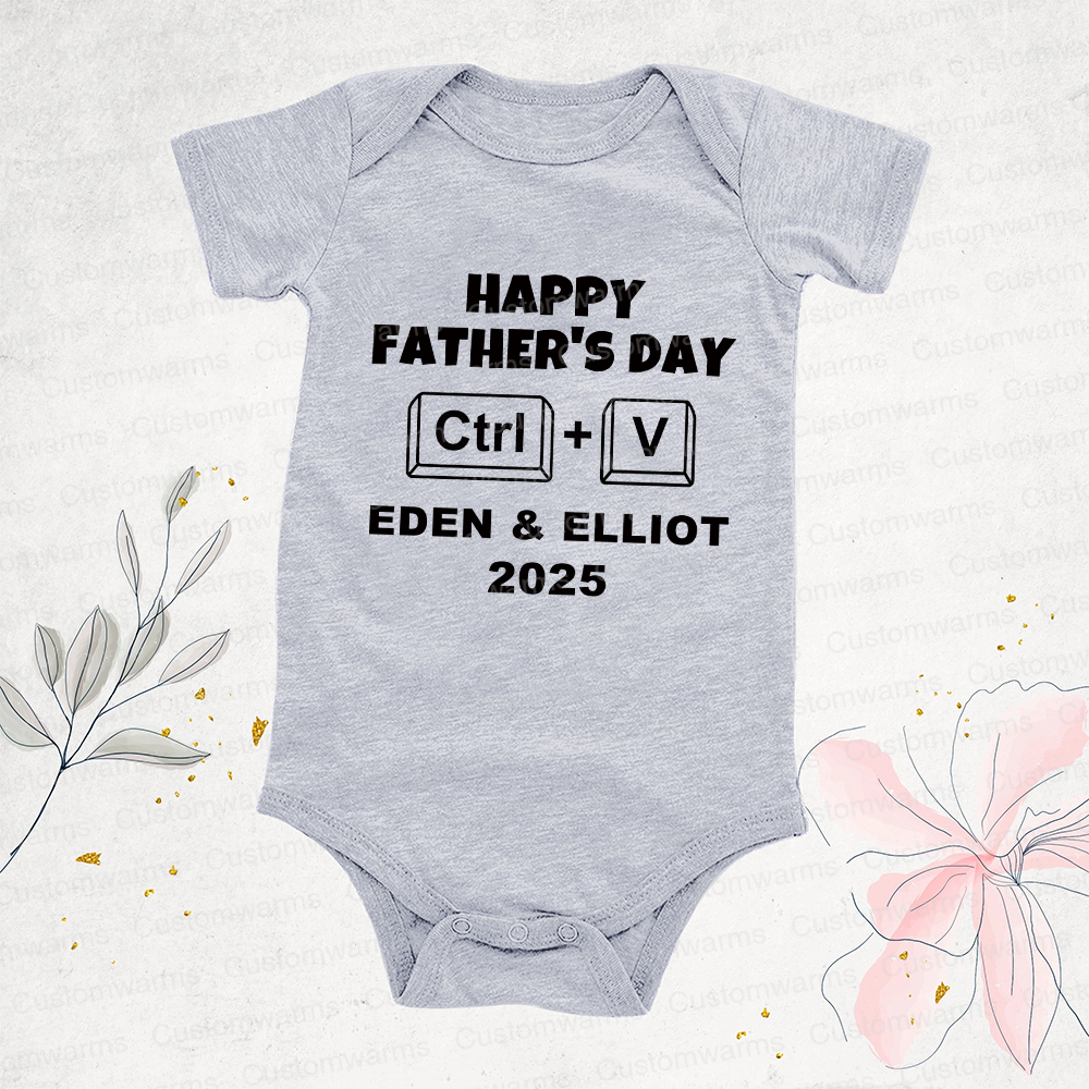Personalized First Father's Day Daddy and Baby Outfit | CWFamily71