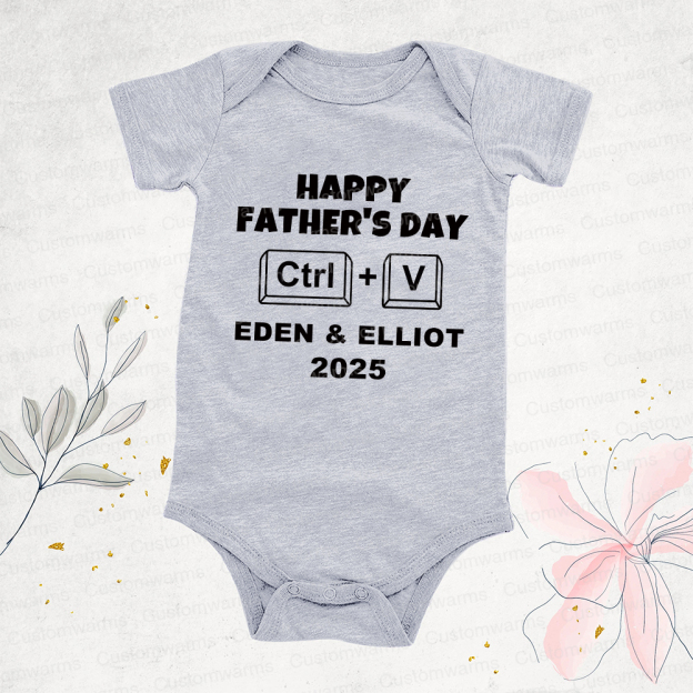 Personalized First Father's Day Daddy and Baby Outfit | CWFamily71