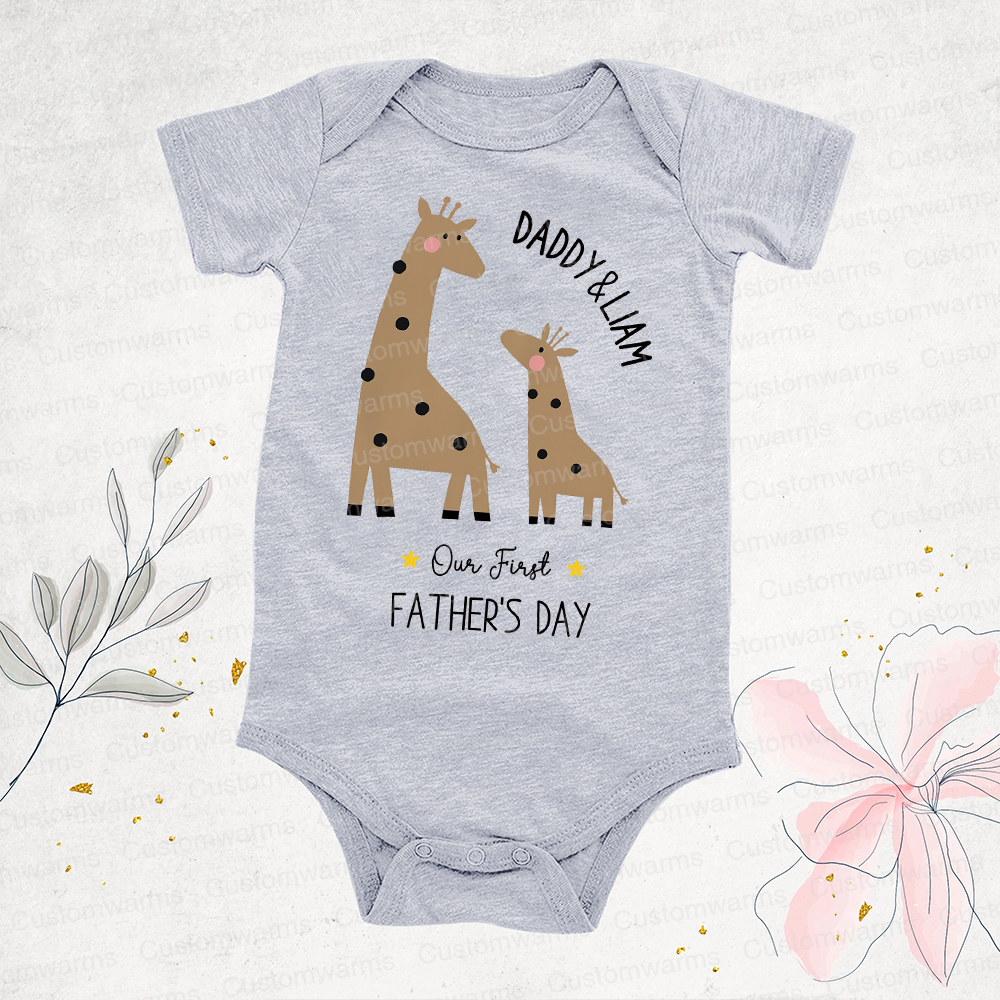 Personalized First Father's Day Daddy and Baby Outfit | CWFamily79