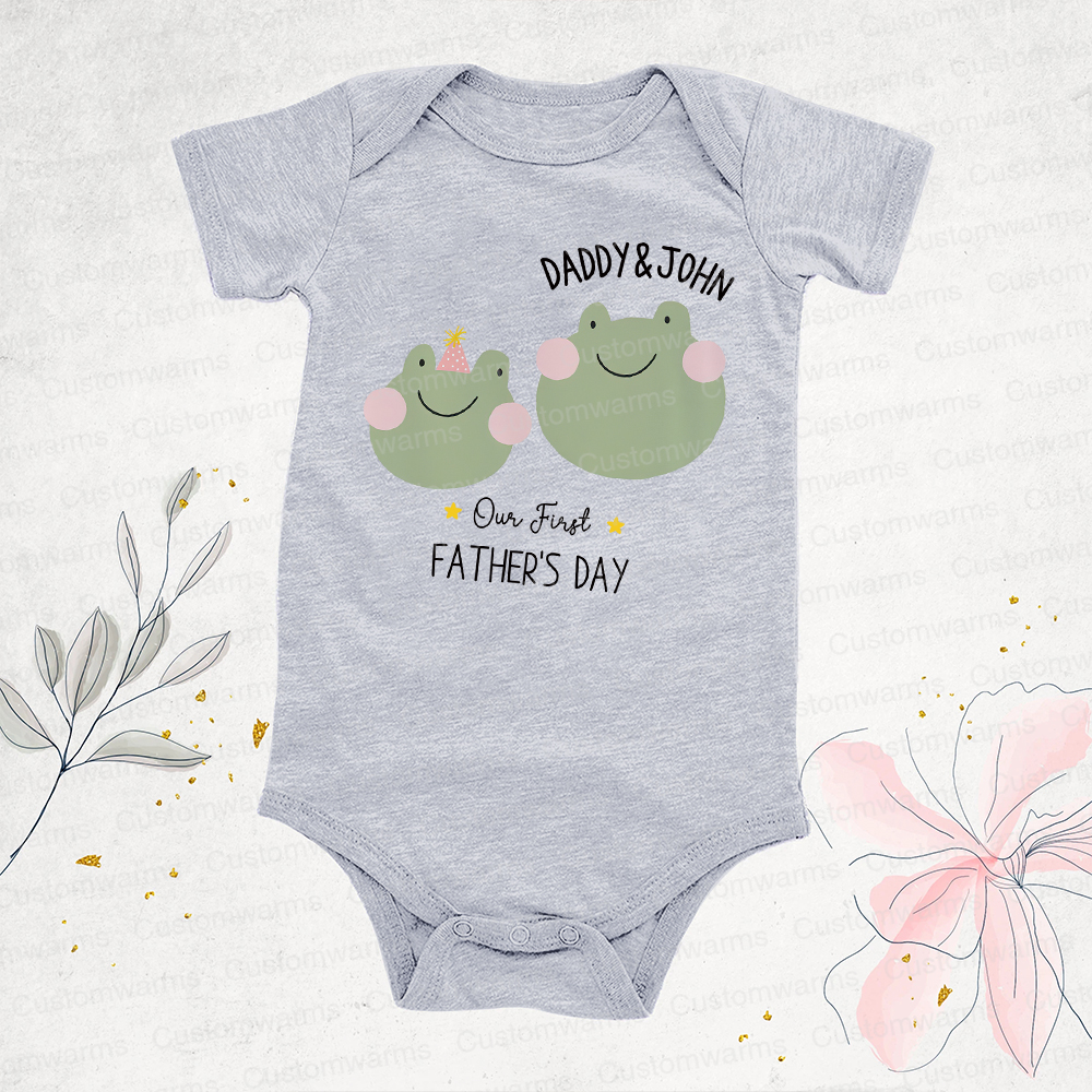 Personalized First Father's Day Daddy and Baby Outfit | CWFamily80