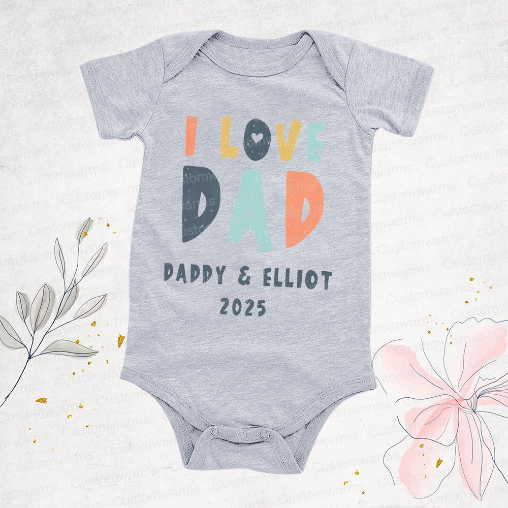 Personalized First Father's Day Daddy and Baby Outfit | CWFamily87