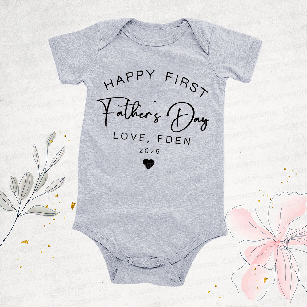 Personalized First Father's Day Daddy and Baby Outfit | CWFamily89