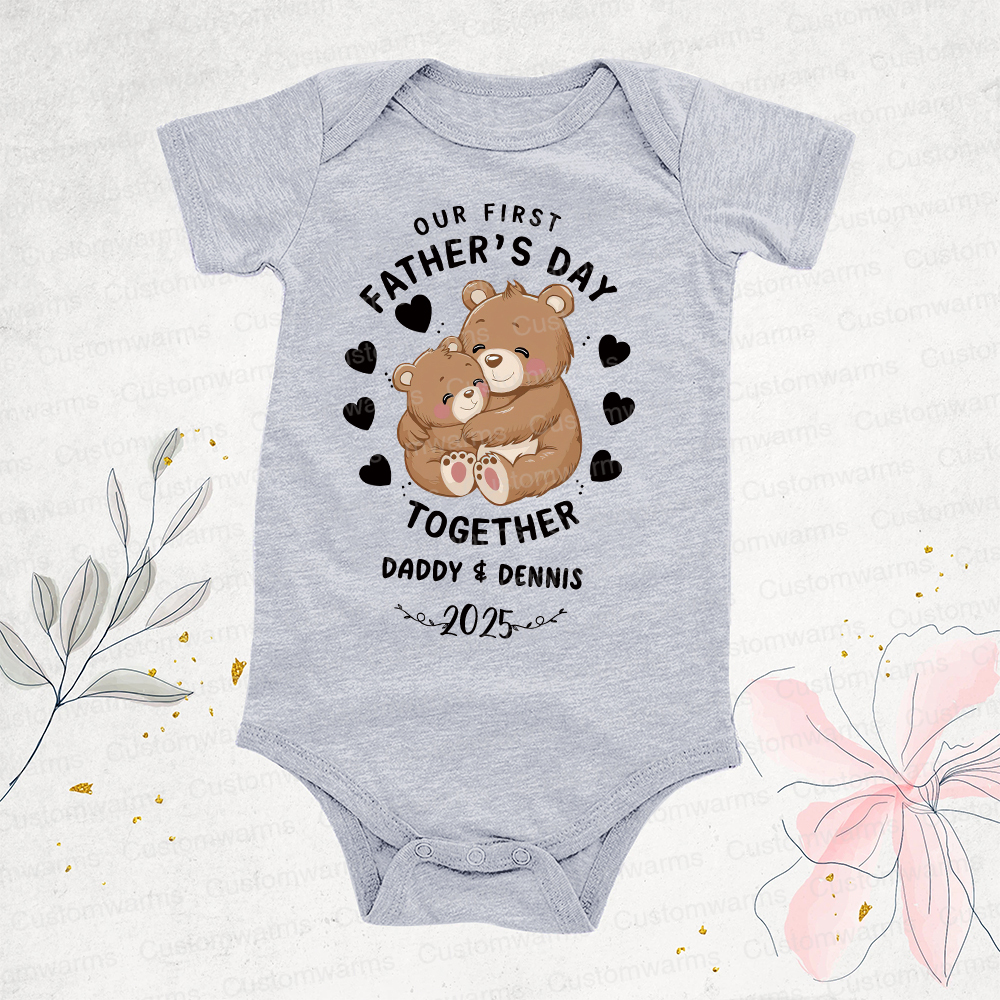 Personalized First Father's Day Daddy and Baby Outfit | CWFamily92