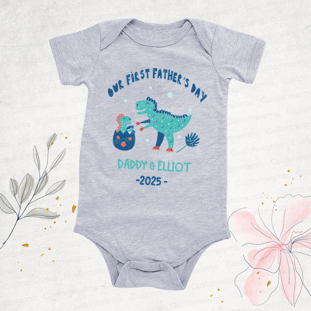 Personalized First Father's Day Daddy and Baby Outfit | CWFamily93