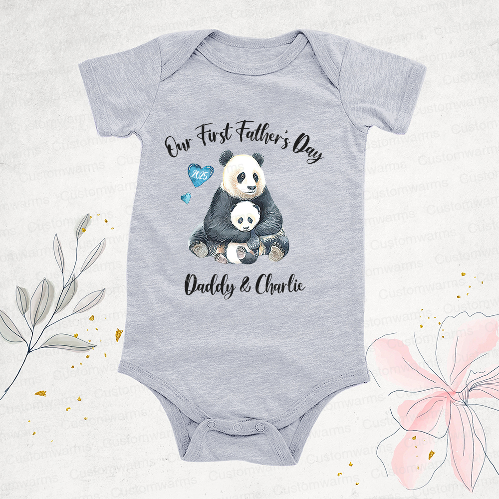 Personalized First Father's Day Daddy and Baby Outfit | CWFamily94